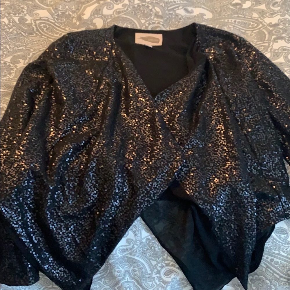 Forever 21 Black Sequin Cardigan
